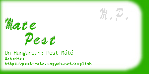 mate pest business card